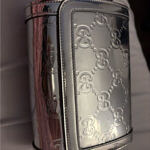 Gucci Silver Embossed Crossbody